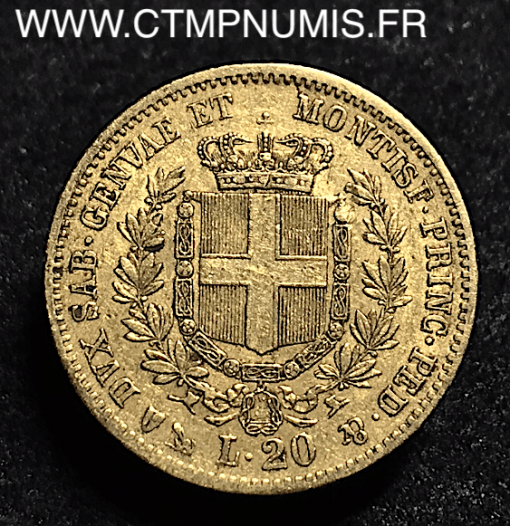 ,ITALIE,20,LIRE,OR,VICTOR,EMANUEL,II,1857,GENES,