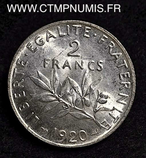 ,2,FRANCS,ARGENT,SEMEUSE,1920,SPL,