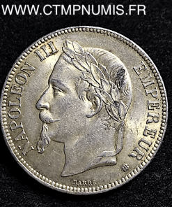 ,5,FRANCS,ARGENT,NAPOLEON,1868,STRASBOURG