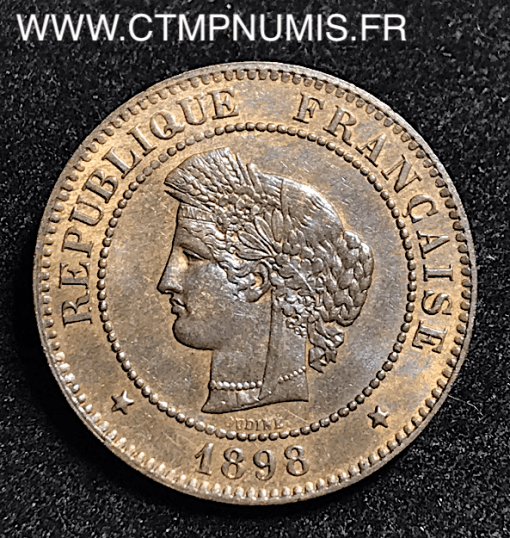 ,5,CENTIMES,CERES,1898,A,PARIS,SUP,