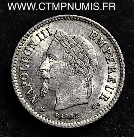 ,20,CENTIMES,ARGENT,NAPOLEON,1867,STRASBOURG,