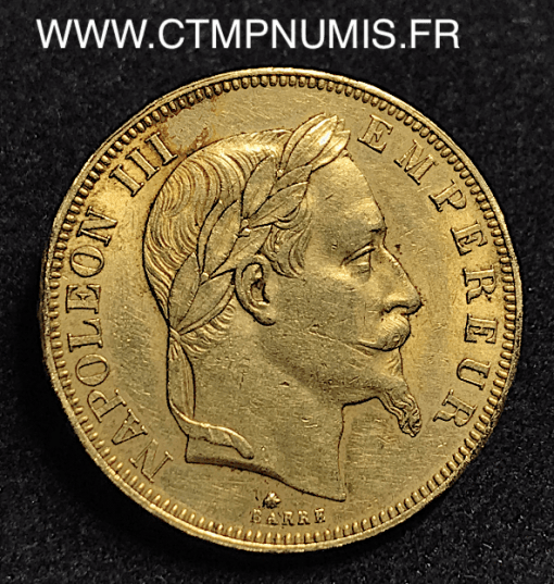 ,50,FRANCS,OR,NAPOLEON,LAUREE,1862,PARIS,