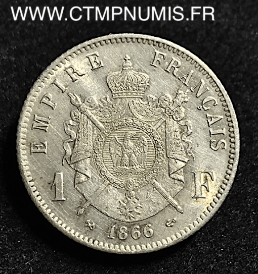 1 FRANC ARGENT NAPOLEON 1866 K BORDEAUX