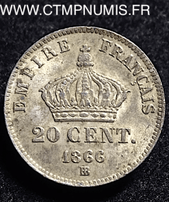 20 CENTIMES  NAPOLEON III 1866 STRASBOURG