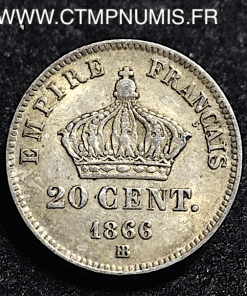 20 CENTIMES  NAPOLEON III 1866 STRASBOURG