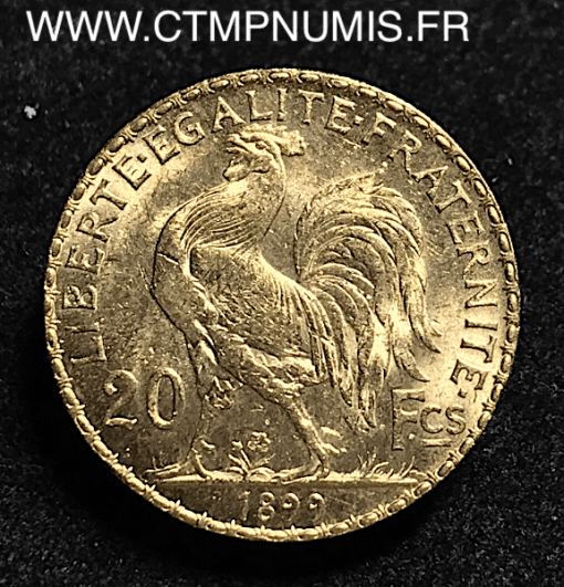 20 FRANCS OR COQ 1899 SUP