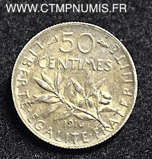 50 CENTIMES  SEMEUSE 1916  MEDAILLE  FAUTEE