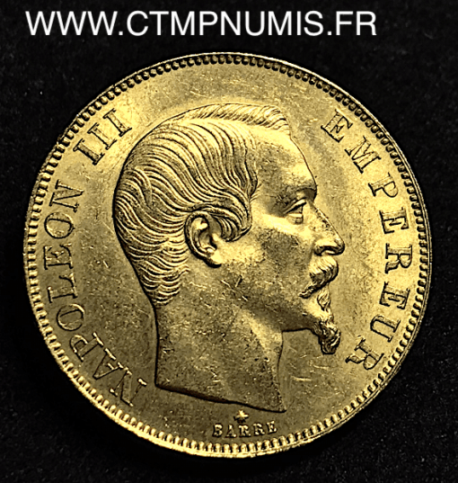 ,50,FRANCS,OR,NAPOLEON,III,1858,STRASBOURG