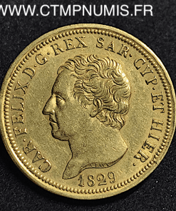 ITALIE 80 LIRE OR CHARLES FELIX 1829 GENES