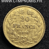 20 FRANCS OR LOUIS PHILIPPE I° 1836 A PARIS