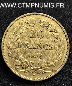 20 FRANCS OR LOUIS PHILIPPE I° 1836 A PARIS