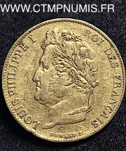 20 FRANCS OR LOUIS PHILIPPE I° 1836 A PARIS