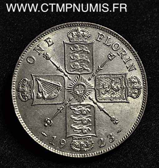 GRANDE BRETAGNE FLORIN ARGENT 1923