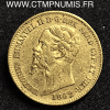 ITALIE SARDAIGNE 20 LIRE OR 1852 GENES