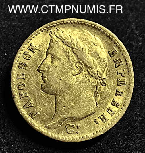 20 FRANCS OR NAPOLEON I°  EMPIRE 1811 W LILLE