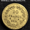 20 FRANCS OR LOUIS PHILIPPE  1831 A PARIS