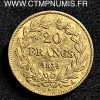 20 FRANCS OR LOUIS PHILIPPE I° DOMARD 1834 A