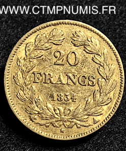 20 FRANCS OR LOUIS PHILIPPE I° DOMARD 1834 A 