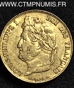 20 FRANCS OR LOUIS PHILIPPE I° DOMARD 1834 A 