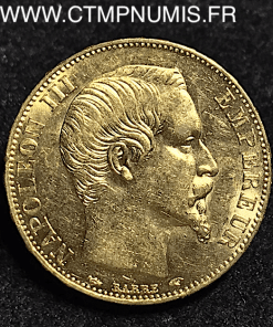 20 FRANCS OR NAPOLEON III TETE NUE 1855 A 