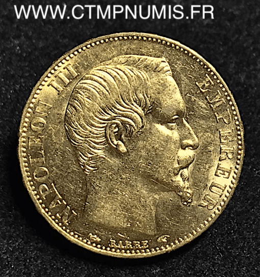 20 FRANCS OR NAPOLEON III TETE NUE 1855 A