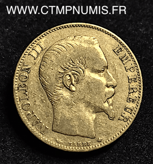 20 FRANCS OR NAPOLEON III 1855  STRASBOURG