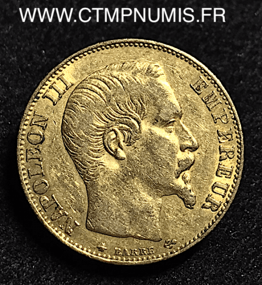 20 FRANCS OR NAPOLEON III  1855 STRASBOURG