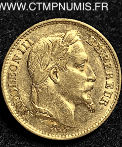 20 FRANCS OR NAPOLEON III 1870 A PARIS