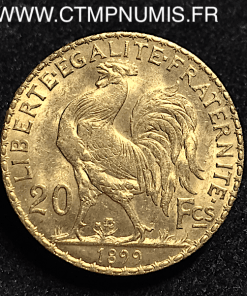 20 FRANCS OR COQ 1899 SUP