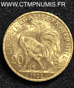 20 FRANCS OR COQ 1900 SUP