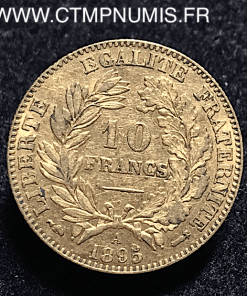 10 FRANCS OR CERES III° REPUBLIQUE 1895 A PARIS