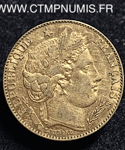 10 FRANCS OR CERES III° REPUBLIQUE 1895 A PARIS