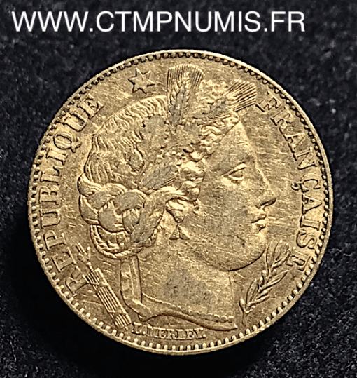 10 FRANCS OR CERES III° REPUBLIQUE 1895 A PARIS