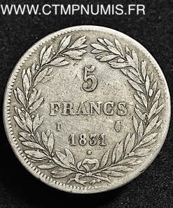5 FRANCS ARGENT LOUIS PHILIPPE 1831 I LIMOGES