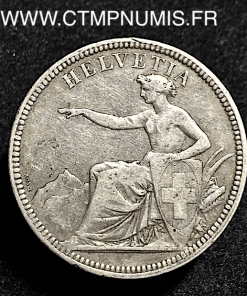 5 FRANCS ARGENT SUISSE 1874 B. BRUXELLES