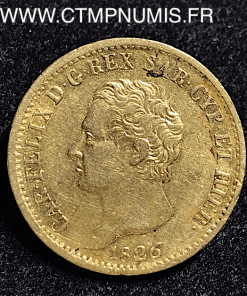 ITALIE  20 LIRE OR CHARLES FELIX 1826 TURIN