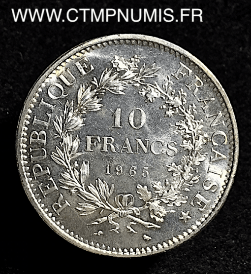 10 FRANCS ARGENT HERCULE 1965 SPL