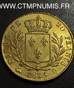 20 FRANCS OR LOUIS XVIII 1815 Q PERPIGNAN