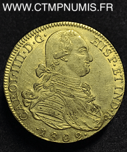 8 ESCUDOS OR CHARLES IIII 1802 JJ SANTA FE