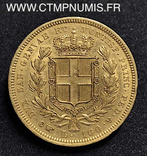 ITALIE 100 LIRE OR CHARLES ALBERT 1834 TURIN