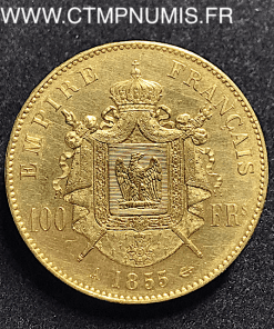 100 FRANCS OR NAPOLEON III 1855 A PARIS