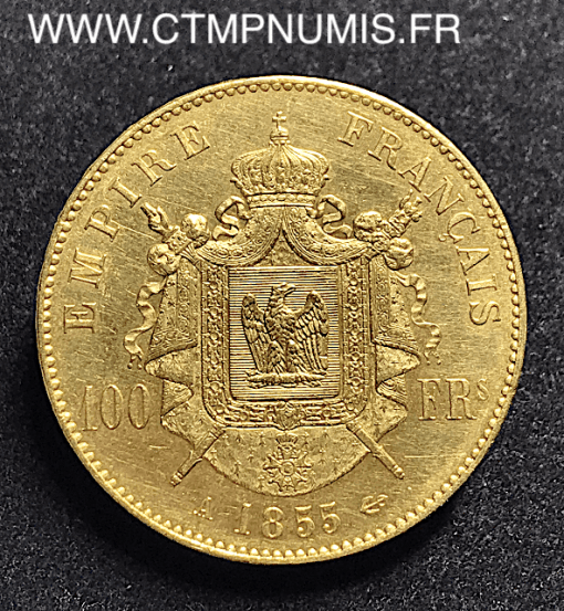 100 FRANCS OR NAPOLEON III 1855 A PARIS