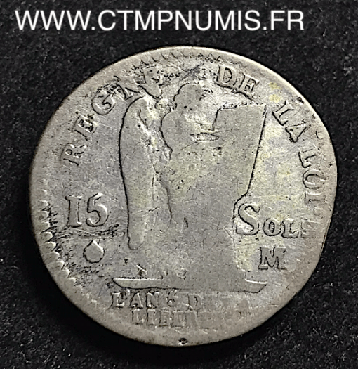 ,15,SOLS,ARGENT,CONSTITUTION,1793,TOULOUSE,