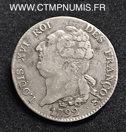 ,ECU,ARGENT,SIX,LIVRES,CONSTITUTION,1792,TOULOUSE,