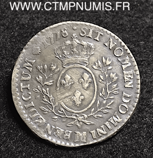 LOUIS XVI 1/10 ECU ARGENT  1778 M TOULOUSE