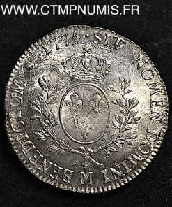 LOUIS XVI ECU ARGENT 1775 M TOULOUSE