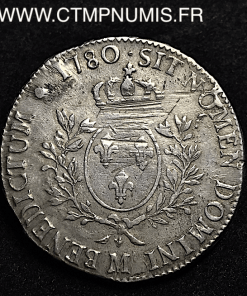 LOUIS XVI ECU ARGENT  1780 M TOULOUSE