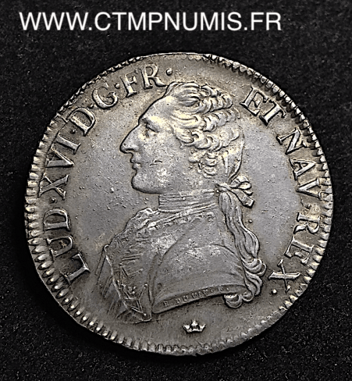 LOUIS XVI ECU ARGENT 1783 M TOULOUSE
