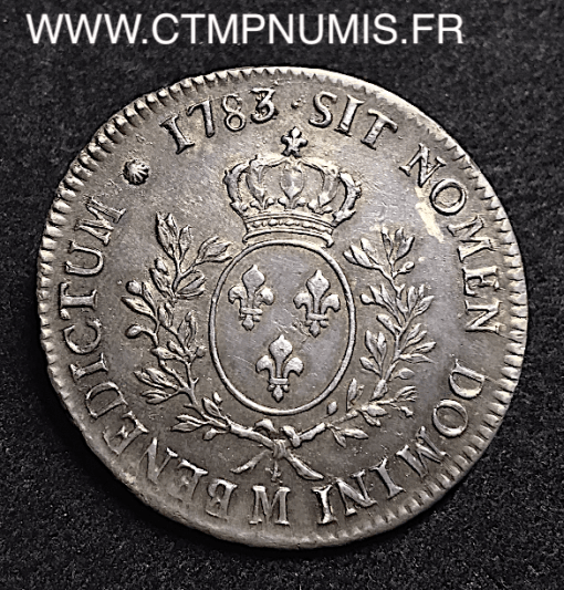 LOUIS XVI ECU ARGENT 1783 M TOULOUSE