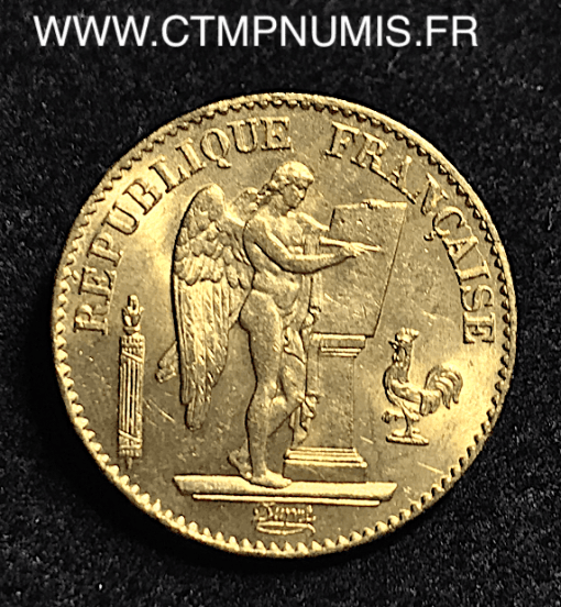 20 FRANCS OR GENIE III° REPUBLIQUE 1878  PARIS
